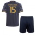 Real Madrid Federico Valverde #15 Babykleding Uitshirt Kinderen 2023-24 Korte Mouwen (+ korte broeken)